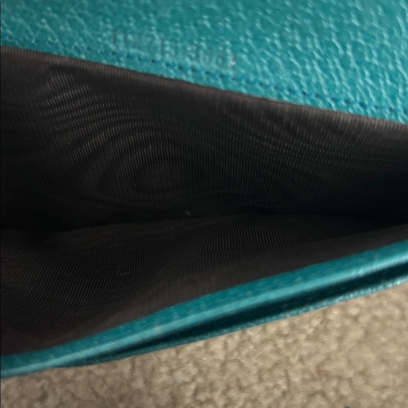Vintage Gucci GG Canvas Continental Wallet with Teal Leather Trim - Picture 6 of 6